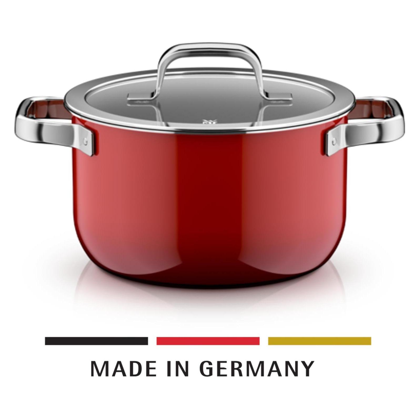 WMF Fusiontec Mineral Pro, Kochtopf mit Deckel, 20 cm, Passion Red (Kochtopf, Edelstahl, 20 x 12.80 cm) (3201114099)