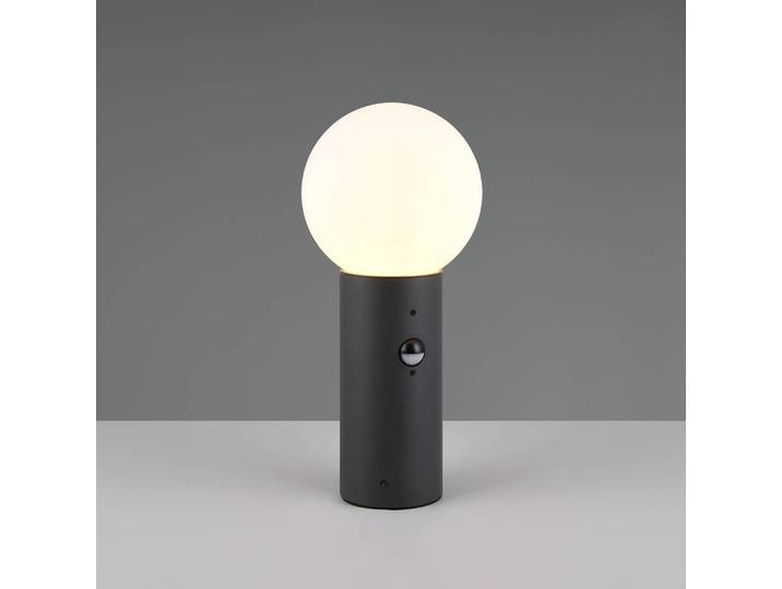 Trio Lighting Sockellampe Mures, anthrazit, Höhe 40 cm, Metall, Sensor Mures, schwarz, Aluminium, Modern, Außenleuchte