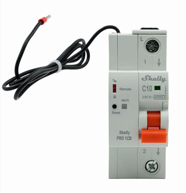 Shelly Smarter Leitungsschutzschalter Pro 1CB C10 1-polig 10A Fernsteuerung LAN WLAN Bluetooth Shelly_Pro_1CB_C10