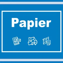 HB-Druck Papier Mülltrennung Schild Text Symbol Karton waagerecht A6 (105x148mm)