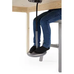 Gonge Fußschaukel Mini Tischfußschaukel Gummi, Ø 21 cm, schwarz, höhenverstellbar - Fördert Gleichgewicht, Konzentration