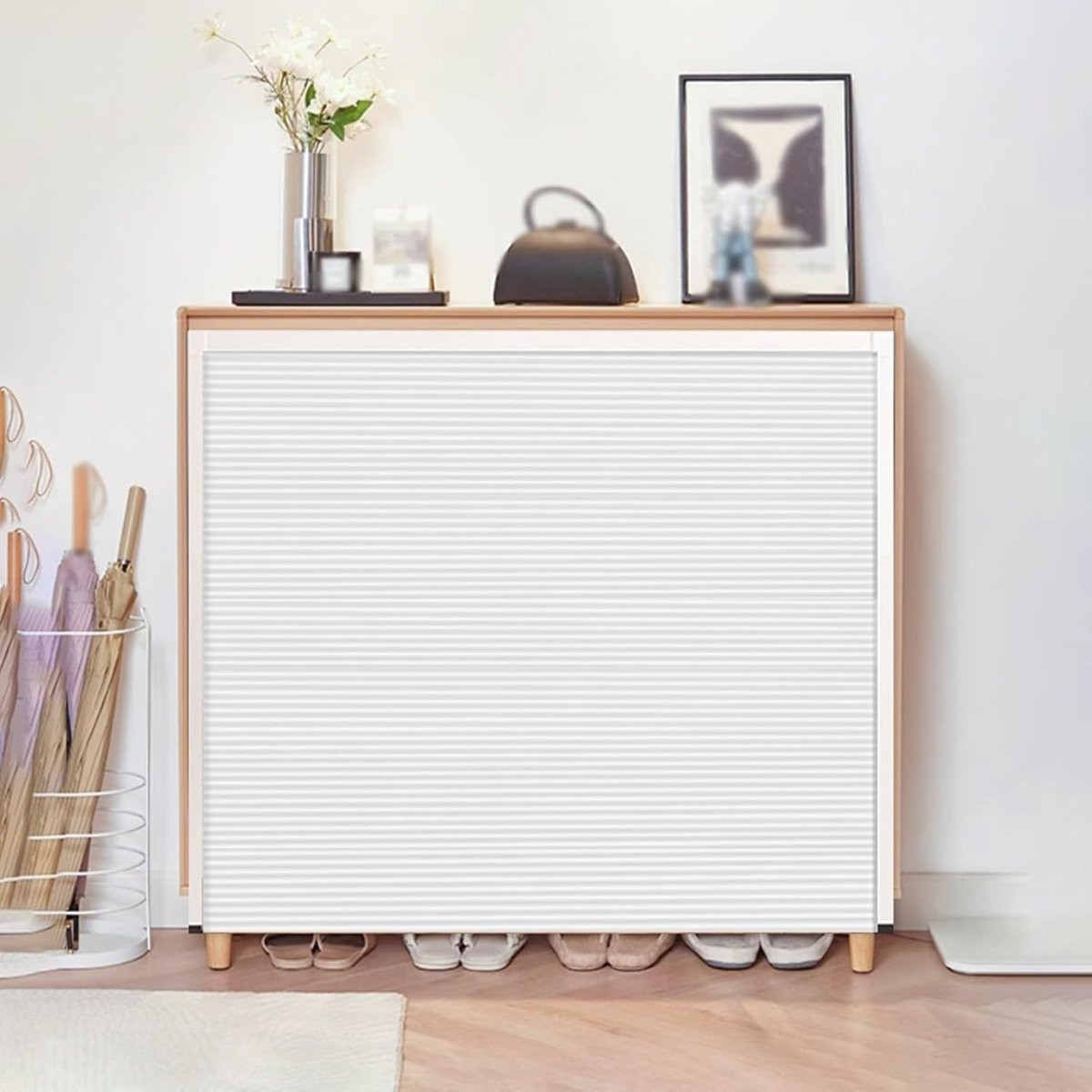 Witte Harmonicadeur Vouwdeur als Scheidingswand zonder Onderrail B: 105 cm, H: 150 cm