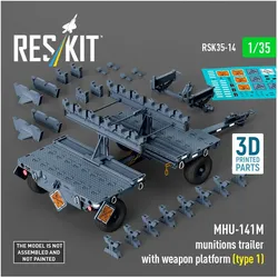 ResKit MHU-141M munitions trailer with weapon platform (type 1) (3D Printed model kit)