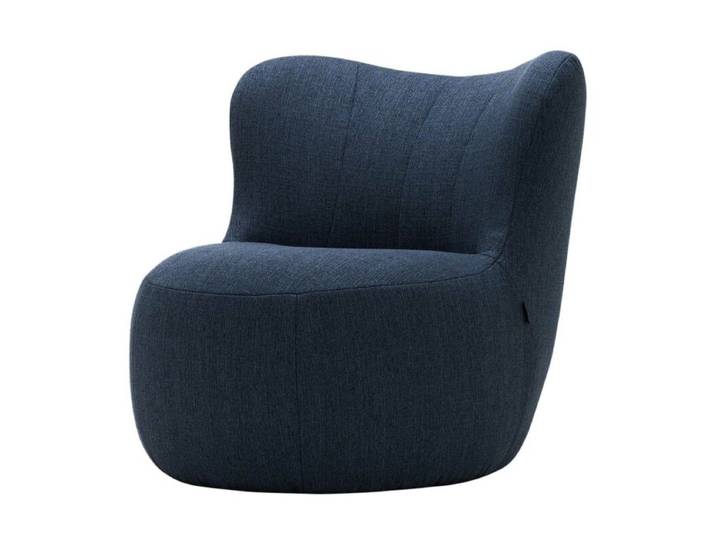 freistil by Rolf Benz 173 Sessel in Teddystoff, Schäfchenstoff oder Flachgewebe - Flachgewebe 1056 schwarzblau gefertigt im Schwarzwald, Spitzname Gummibär , trendige Farben, weich und flauschig, bequem gepolstert, Cozy-Edition, Bouclé Modern