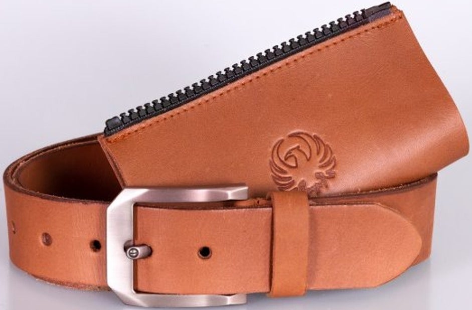 Merlin Damen Leder Verbindungsreißverschluss Gürtel MDN008-BRN-08-10