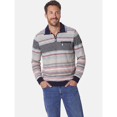 Sweatshirt BABISTA "Sweatshirt ANNUNCIA", Herren, Gr. L, bunt (wollweiß gestreift), Sweatshirts Sweatshirt