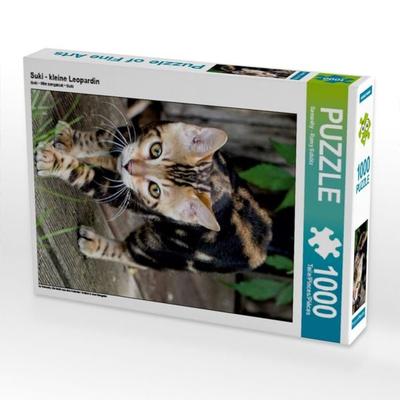 CALVENDO Puzzle Suki - kleine Leopardin | 1000 Teile Lege-Größe 64x48cm Foto-Puzzle für glückliche Stunden