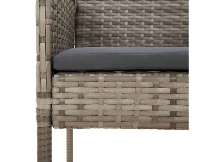 Mode Chaises de jardin Avec Coussins CHEZ YIYI Set de 2 Fauteuil de relaxation élégant Résine tressée Gris 48x55x88cm _4111
