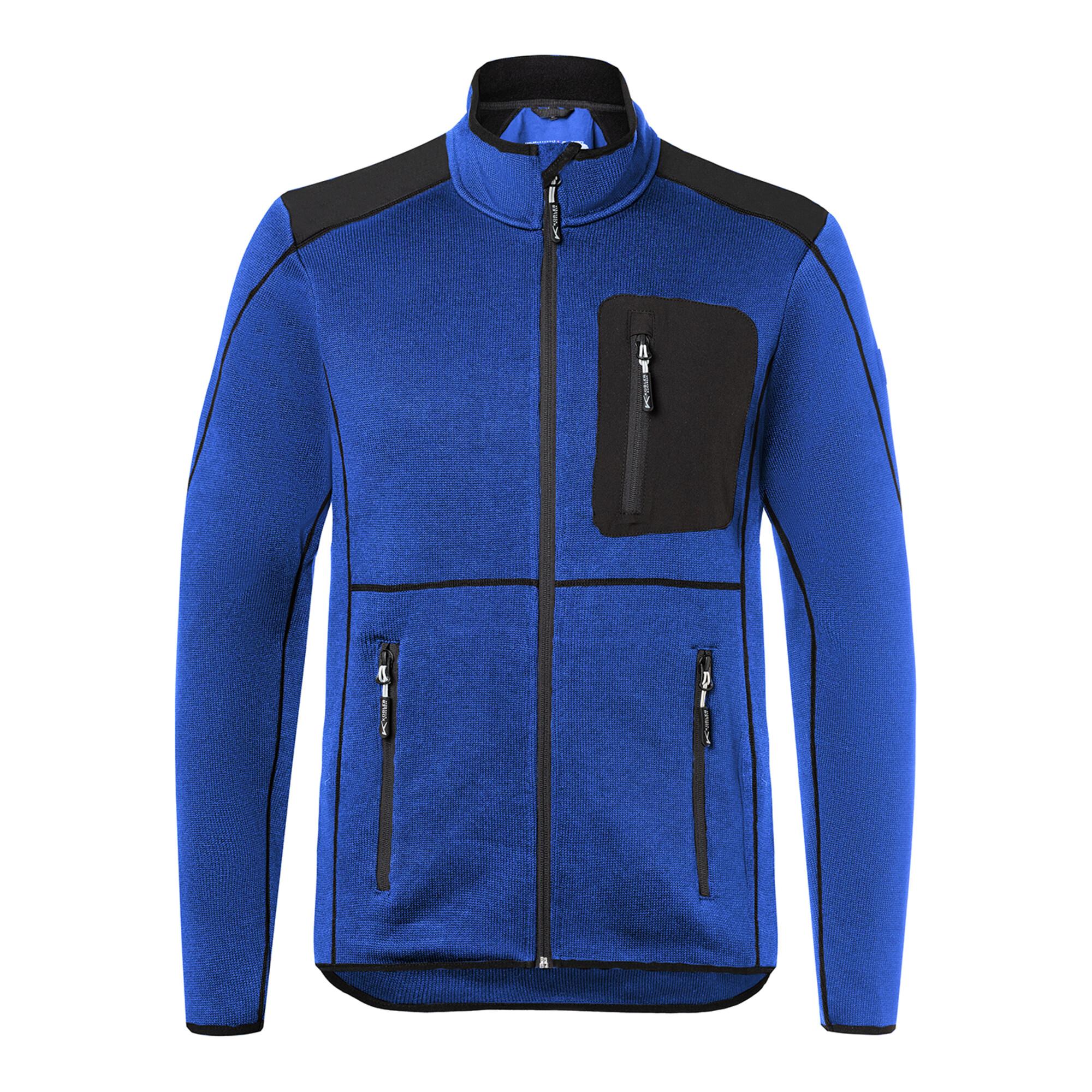 Strickjacke kbl.blau/schwarz Form 1443 Größe XS ; Kübler Workwear (1443 6339-4699-XS)