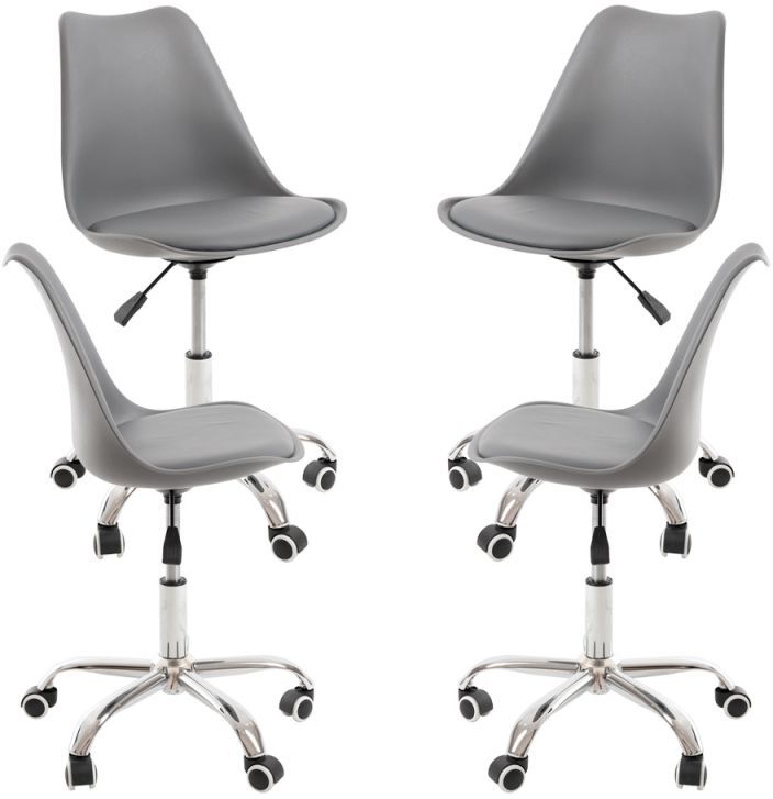 RegalosMiguel Pack 4 Sillas Neo - Gris
