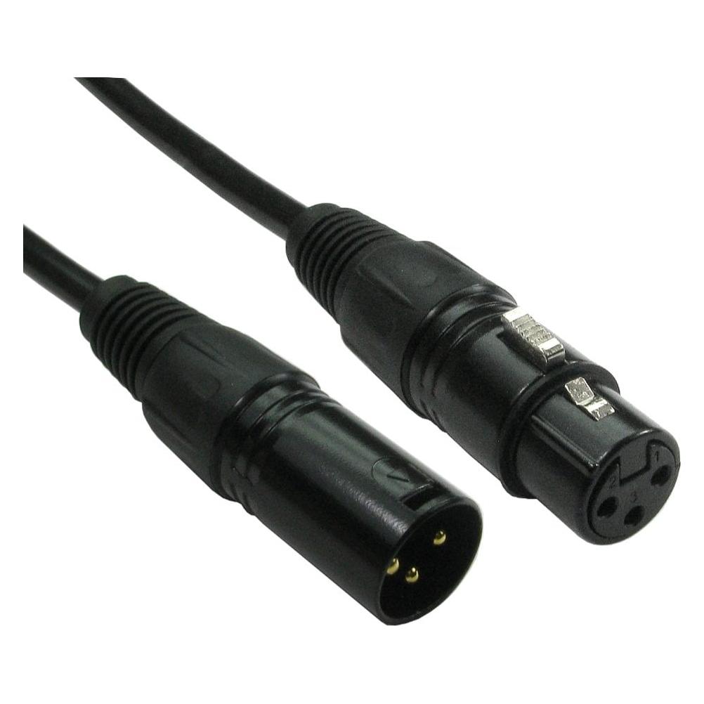 Cables Direct CDL 20m 3 Pin XLR M to F Black (20 m, XLR Kabel) (2XLR-BK120)