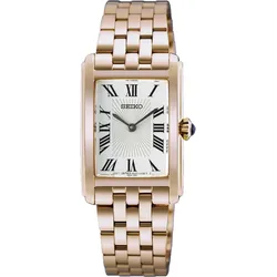 Seiko Conceptual Series Damen Quarz Klassik Gold" HGG002P1" - weiß/silber,Roségold - 22,20mm