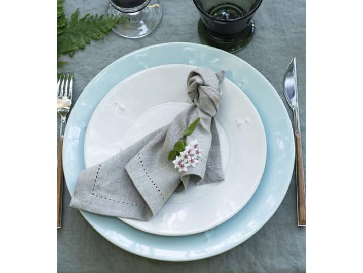 La Rochère Dessertteller Keramik Abeille Biene Natur Ø 214 mm - 4er Set
