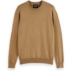 SCOTCH&SODA Herren Pullover - Core, Viskose Pullover, einfarbig Hellbraun / L