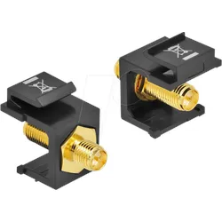 DELOCK 86865 - Keystone Modul RP-SMA Buchse > RP-SMA Buchse schwarz