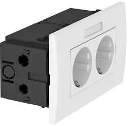 OBO Bettermann, Steckdose, Vertr Steckdoseneinheit 2fach 84x140x59 rws SDE-R