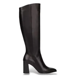 Wonders für Damen. M-5443_5121_5792 Aurora Lederstiefel 43 Schwarz (41), 5 bis 8 cm, Reißverschluss, Lässig, Klassisch