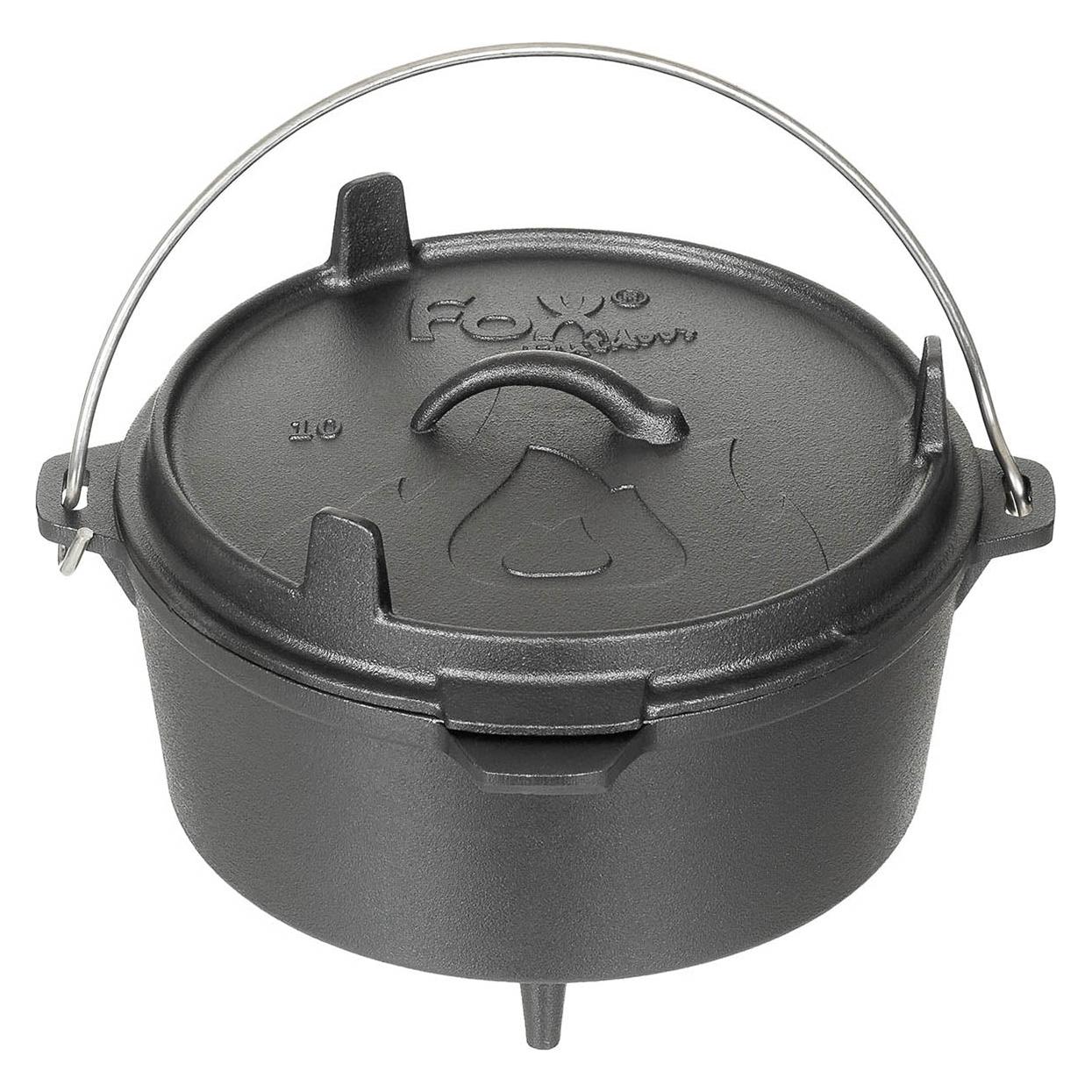 Mfh FoxOutdoor Feuertopf, "Dutch Oven", Gusseisen, ca. 3,8 l (33579088)