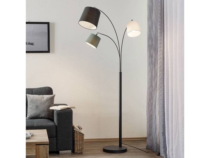 By Rydéns Stehlampe Foggy, schwarz, für Wohn- / Esszimmer, Metall, Modern