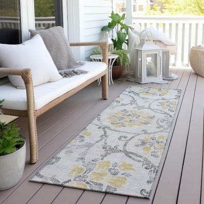 Addison Rugs Machine Washable Indoor/ Outdoor Chantille Scroll Floral Rug