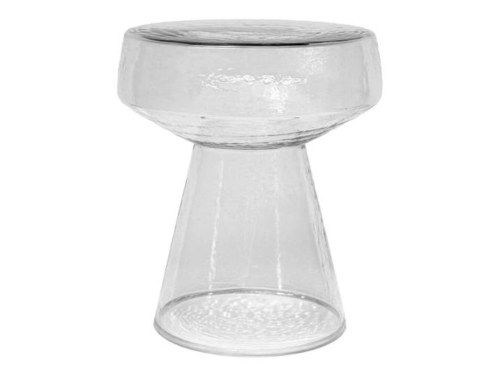 Brix Ronde Bijzettafel Bo Glas, Ø37cm - Transparant