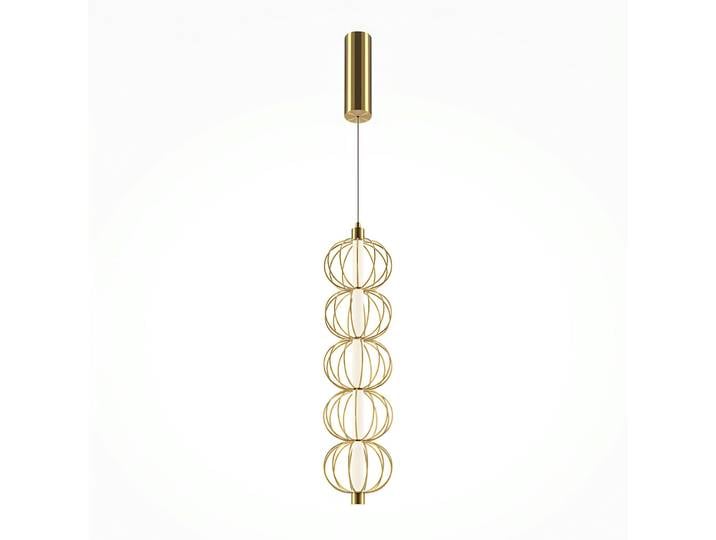 Suspension design LED avec sphères en métal doré EDEN