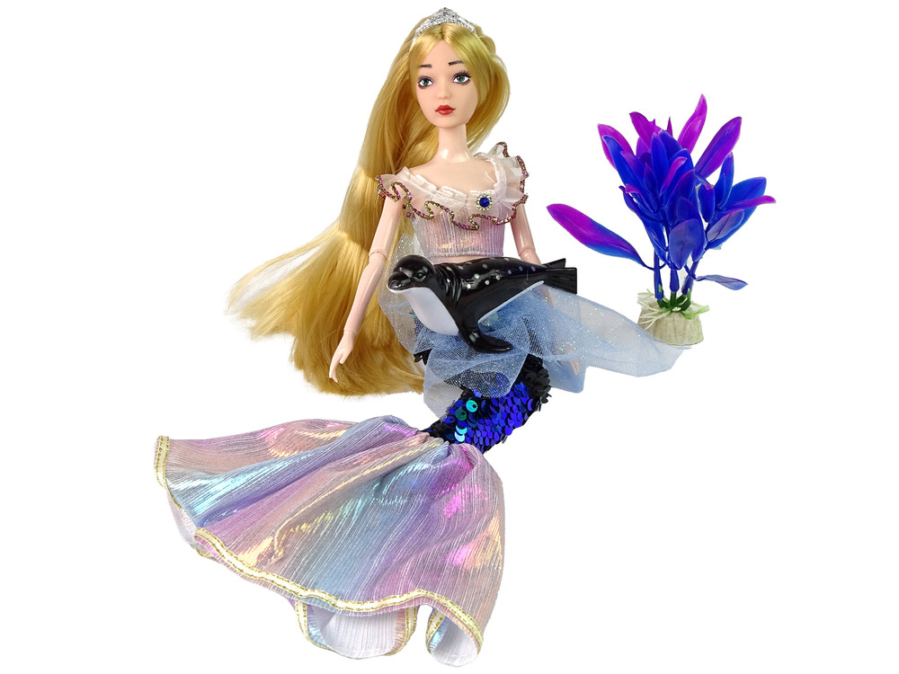 LEAN Toys 13903 Emily zeemeermin poppetje met accessoires, groen