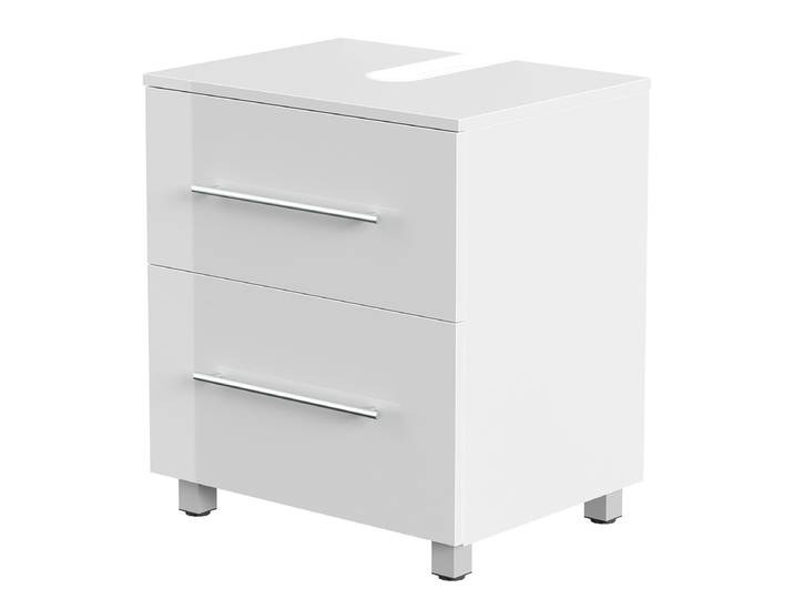 Waschbeckenunterschrank Mondial 55cm Weiß/Hochglanz Weiß
