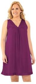 Plus Size Women's Exquisite Form®Sleeveless Short Sleep Gown by Exquisite Form in Amaranth (Size M)