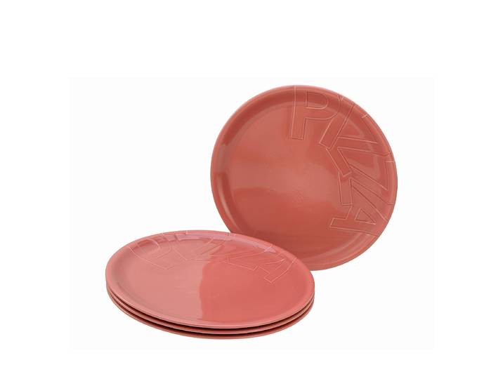 Pizzateller Gourmet 4er-Set Ø 32cm Rot/Rot