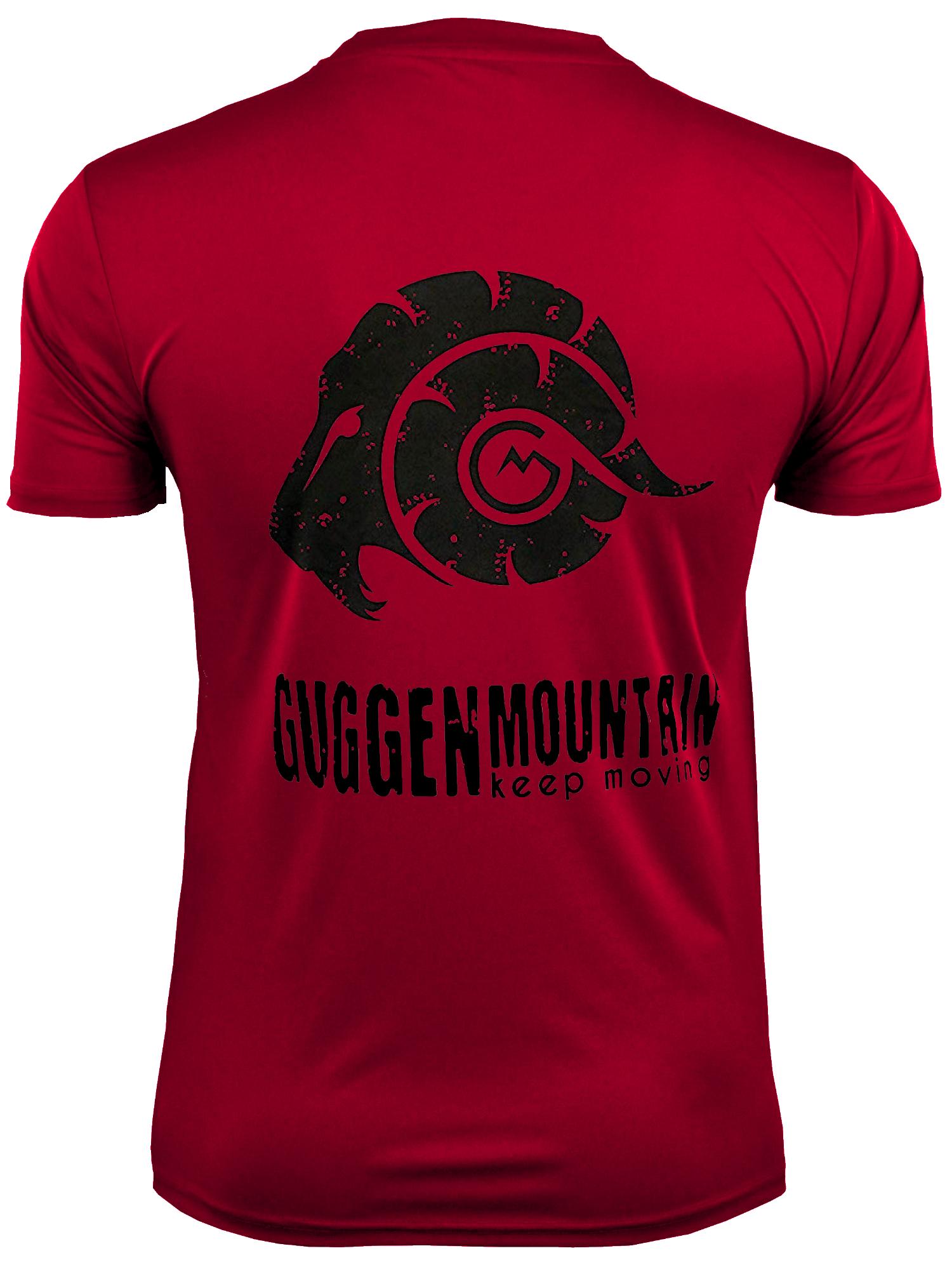 Herren Fitness Funktionsshirt T-Shirt mit Logo Sport Outdoor Rot