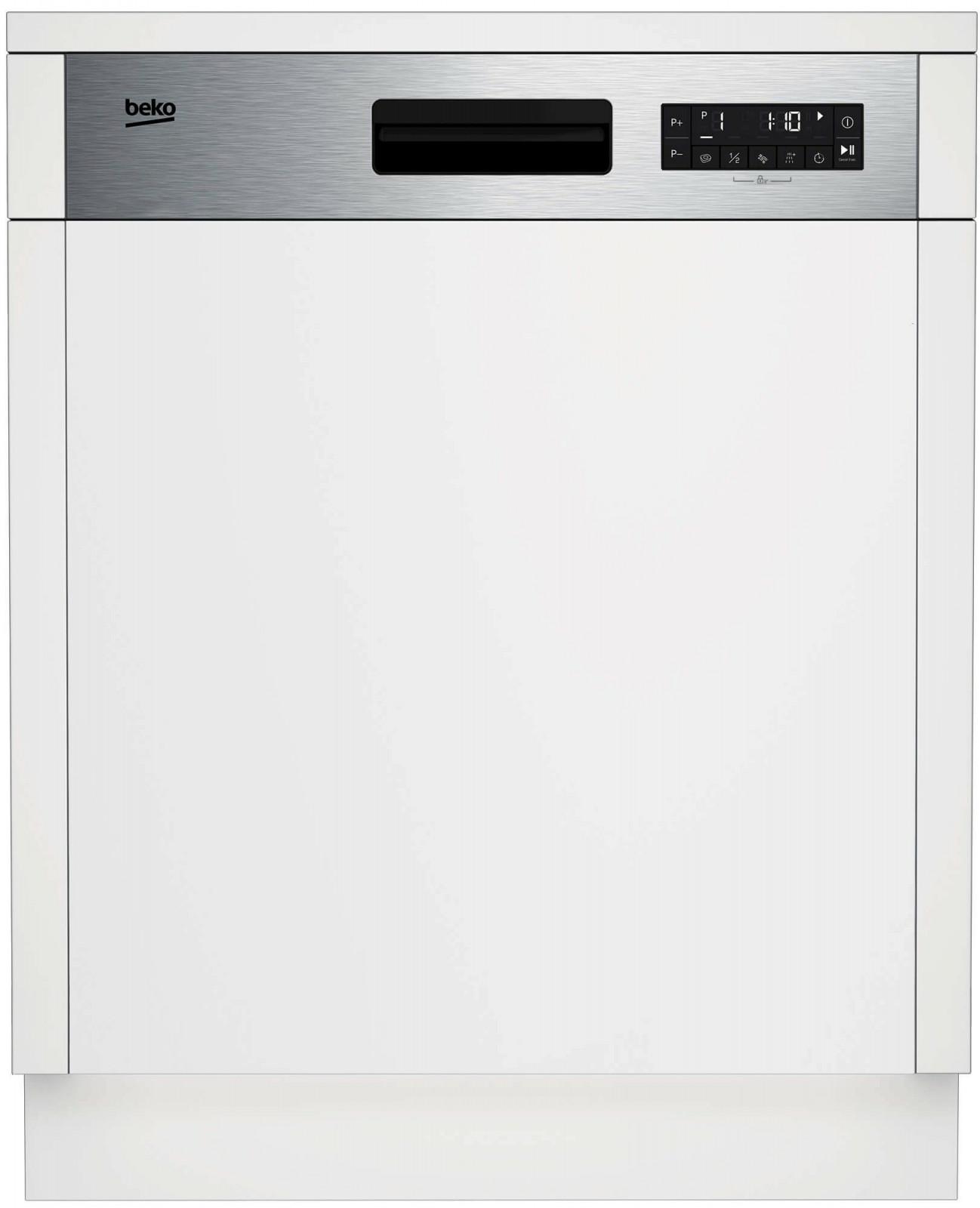 Beko BDSN26430X, Teilintegriert, Standardgröße (60 cm), Edelstahl, Edelstahl, LED, 2 Korb/Körbe