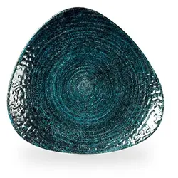 Churchill Homespun Chroma Blue Teller Dreieckig 22.9cm