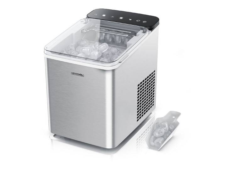 Arendo Eiswürfelmaschine Ice Maker Eiswürfelbereiter, max. 12kg Eiswürfe pro Tag, 1,1L Behälter, Automatische Abschaltung, Sichtfenster, Clean-Funktion, Warnfunktion