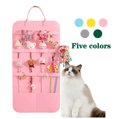 Multi Purpose Pet Toy Storage Bag Organizer For Cat Toys, Grooming Tools & Pet Accessories green