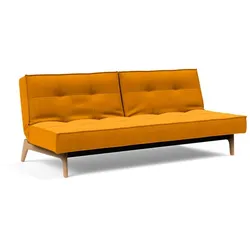 INNOVATION LIVING Schlafsofa Splitback Eik Eiche Stoff Gelb Curry