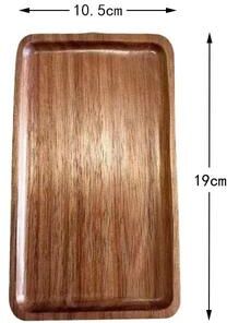 Uplift Treasures Wabi Sabi Acacia Wood Oval Decorative Tray rectangular Tray A