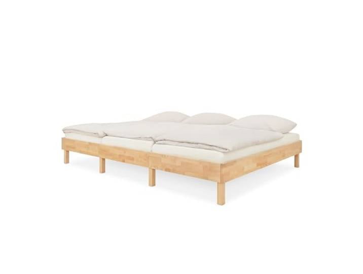 Ehrenkind® Familienbett Plano, 270 × 200 cm FSC® Zertifiziert Birke Lackiert 2‑in‑1 Höhe (Bodenbett oder Standard), Modular und Höhenverstellbar