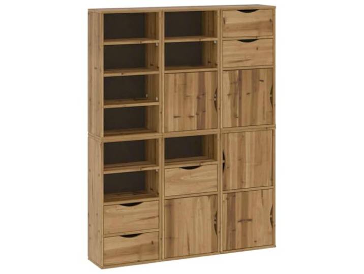 Kaorsrow Beistellschränke 6er Set 40x24x79cm Kiefer Massivholz Standregal Modulares Design für Schlafzimmer und Wohnzimmer. Stapelbar und flexibel anpassbar mit viel Stauraum für Ihre Deko.