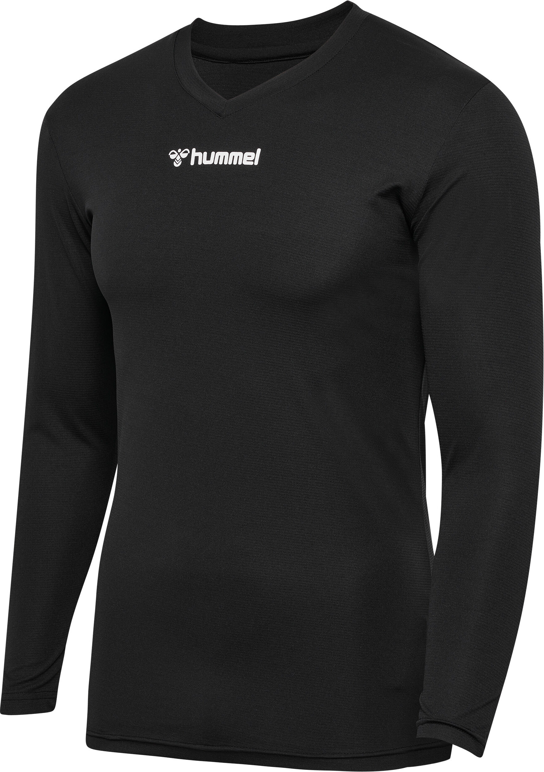 Trainingsshirt HUMMEL "HMLBL ESSENTIAL TEE L/S", Gr. L, schwarz, Obermaterial: 100% Polyester, regular fit, Rundhals, Shirts Trainingsshirt, reguläre Passform, langärmlig, atmungsaktiv, schnell trocknend
