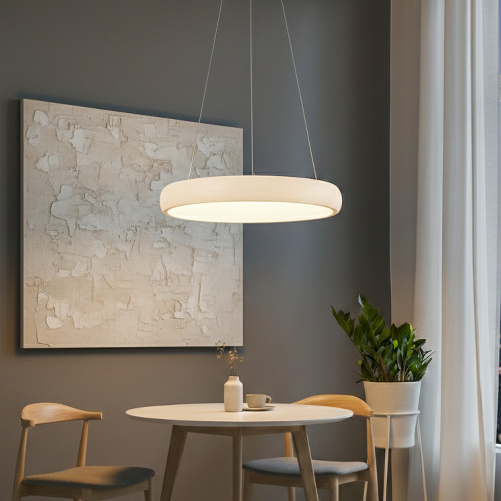 Lyora Design hanglamp Albi wit rond Ø 61cm