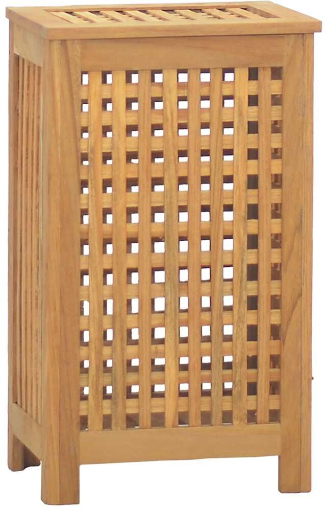 vidaXL Bac à linge 35x25x60 cm bois de teck massif