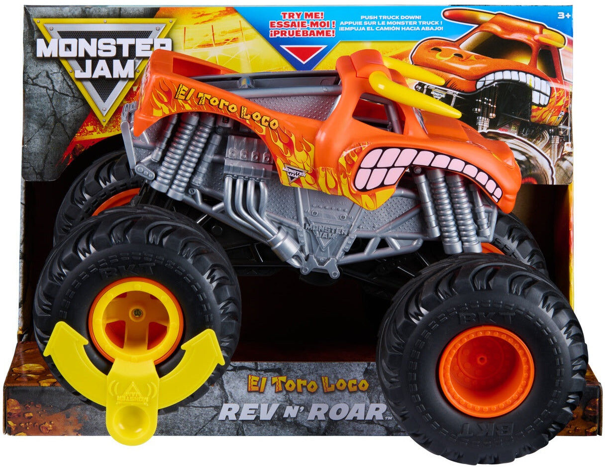 Monster Jam El Toro Loco Rev 'N Roar 1:15 Monster Truck - 1:15 Scale - Orange - Spin Master