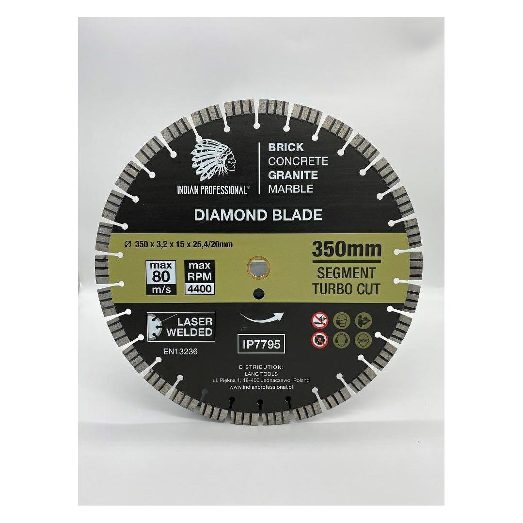 Indian Professional Segment Turbo Cut Diamanttrennscheibe 350mm 15mm (IP7795)