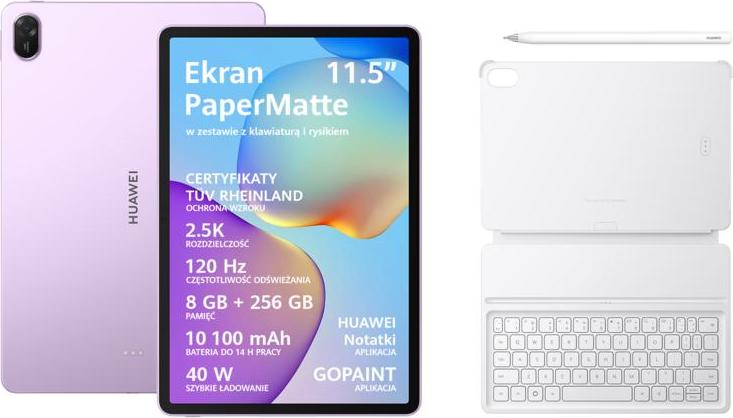 HUAWEI MatePad 11.5 2025 PaperMatte Edition Wi-Fi Tablet 8GB 256GB Lila + Tastatur-Stift