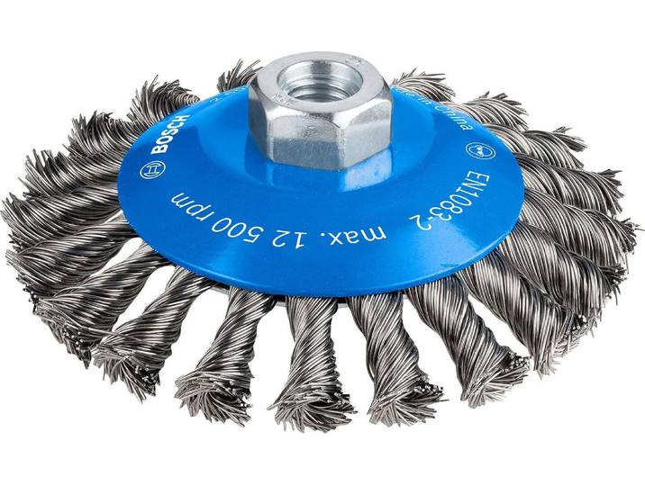 Brosse conique PRO Metal heavy\, 115 x 0\,5 mm\, filet