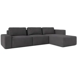 ECKSOFA L Form Arkleton Grau 360/180/93 cm Rechts Bequem & Modern