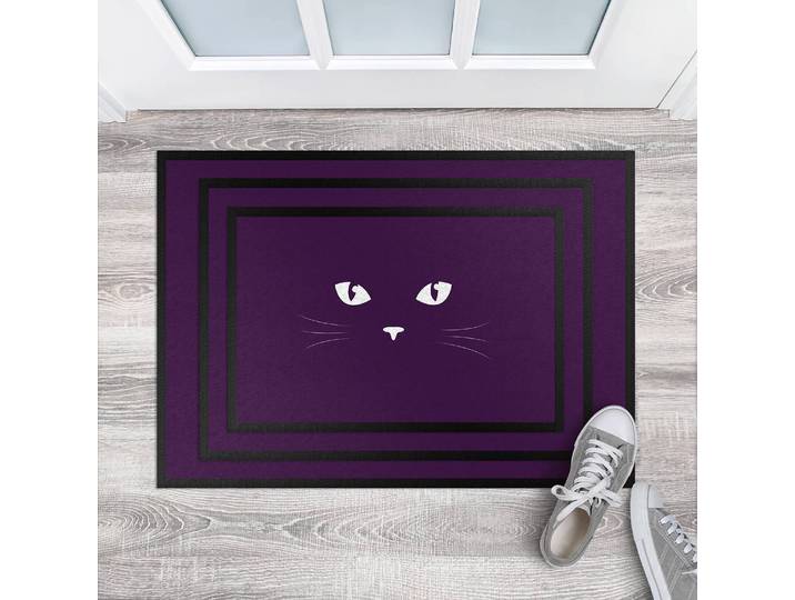 Fußmatte Katzenaugen 70 x 50cm Violett/Violett