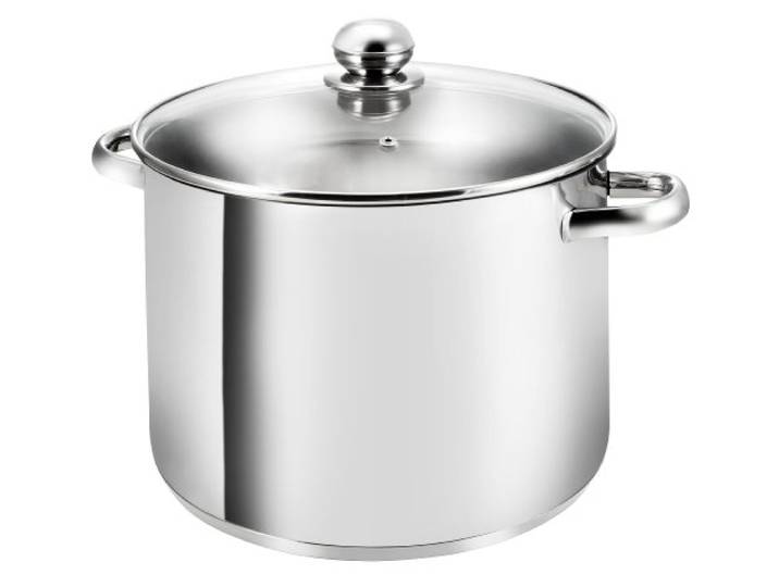 KOPF Kochtopf groß Gigant, Ø28 cm, 12,5 Liter, Induktion, Silber, Edelstahl