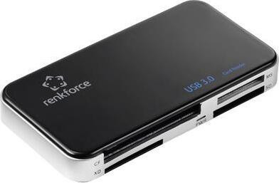 Renkforce RF-PCR-350 Externe kaartlezer, USB-A (USB 3.0), zwart